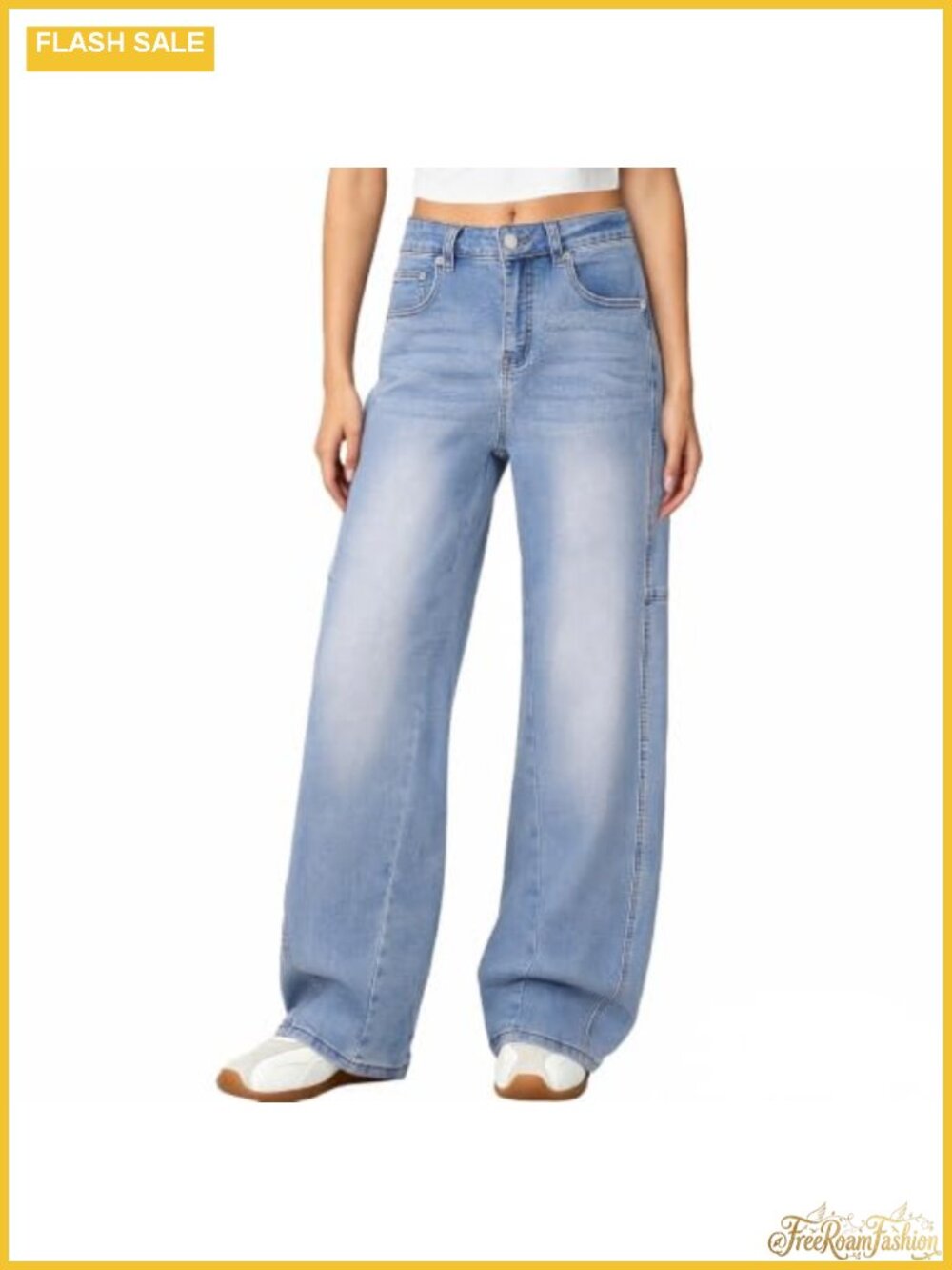 Women's High Waisted Wide Leg Baggy Barrel Jeans